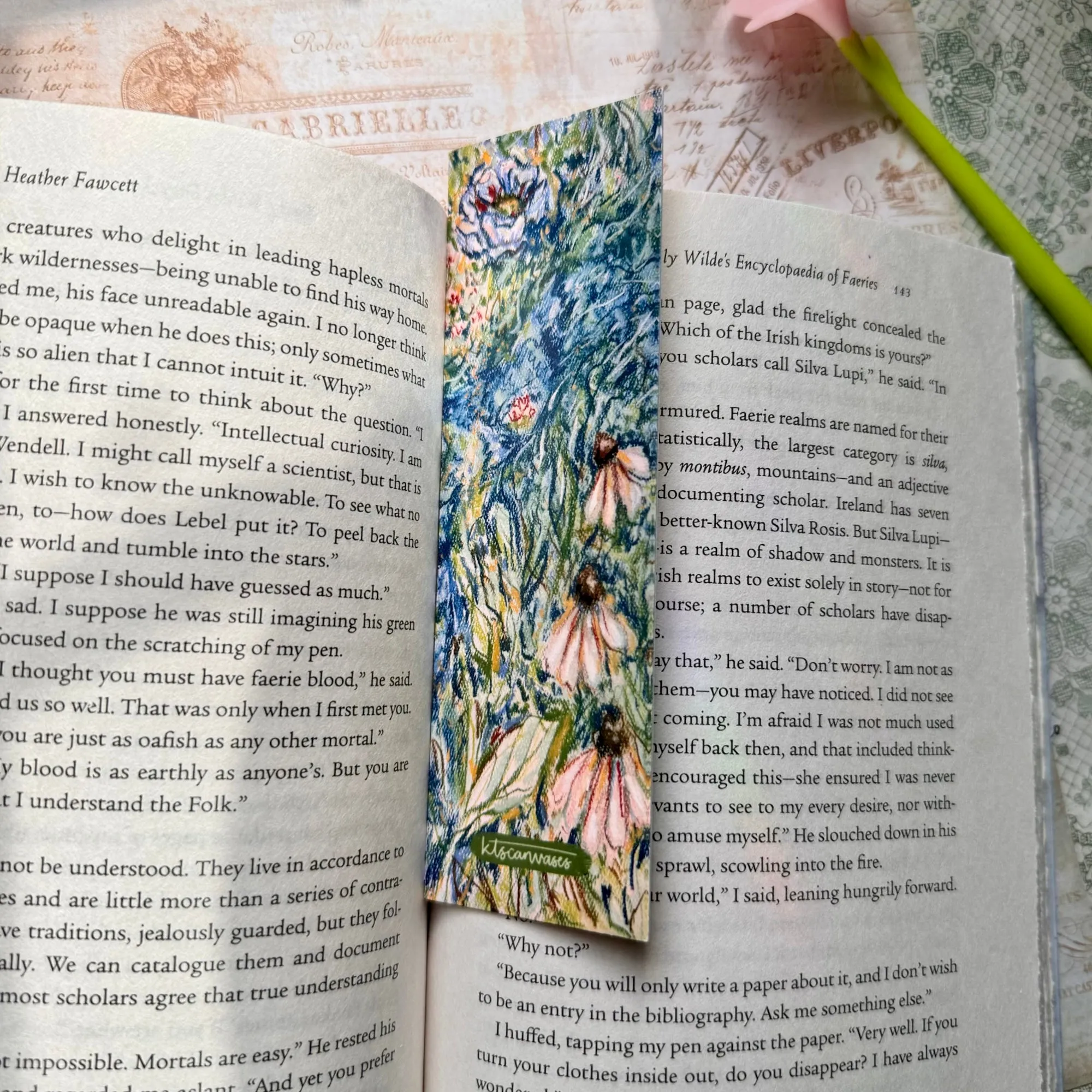Abstract Garden No. 3 Double Sided Bookmark