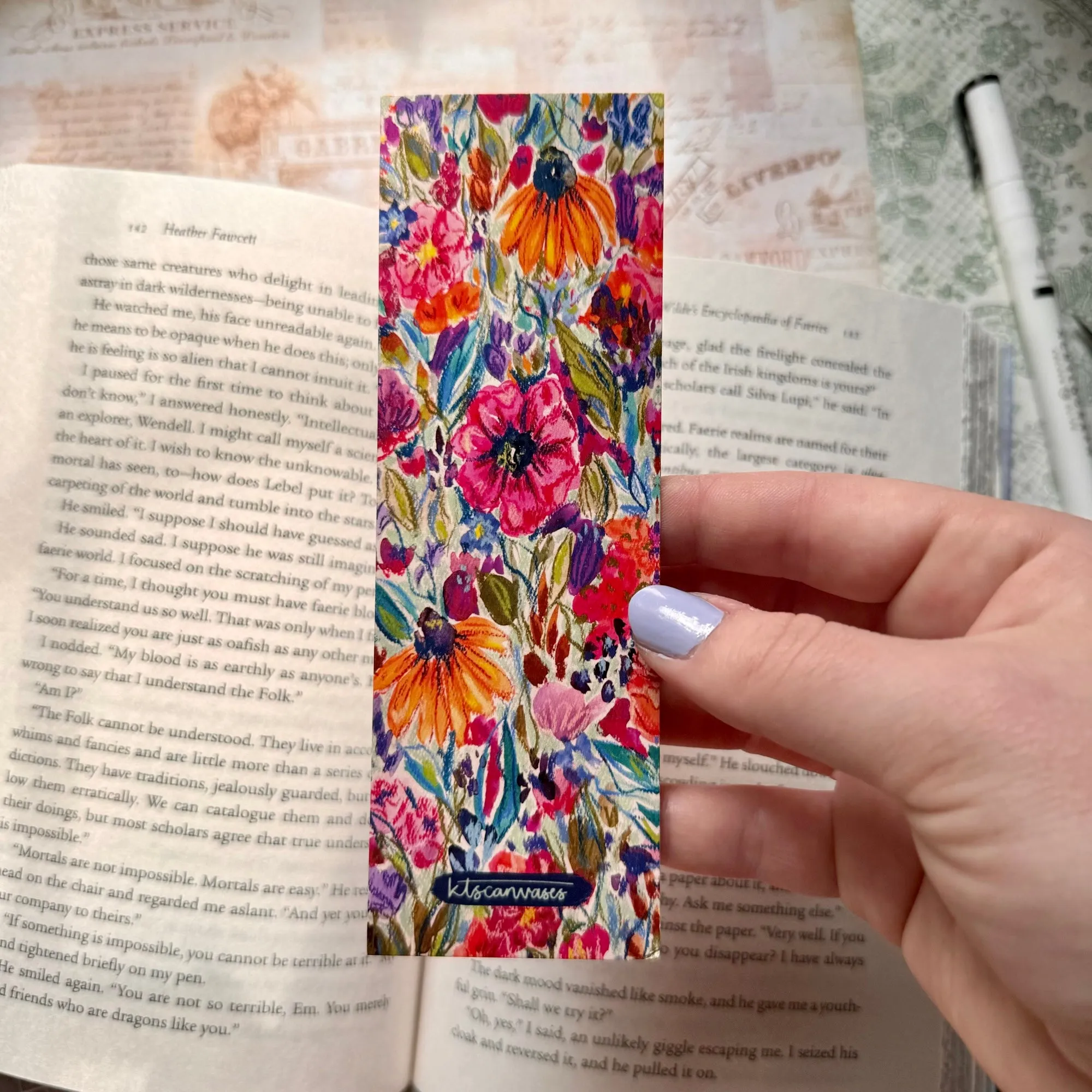 Abstract Garden No. 4 Double Sided Bookmark