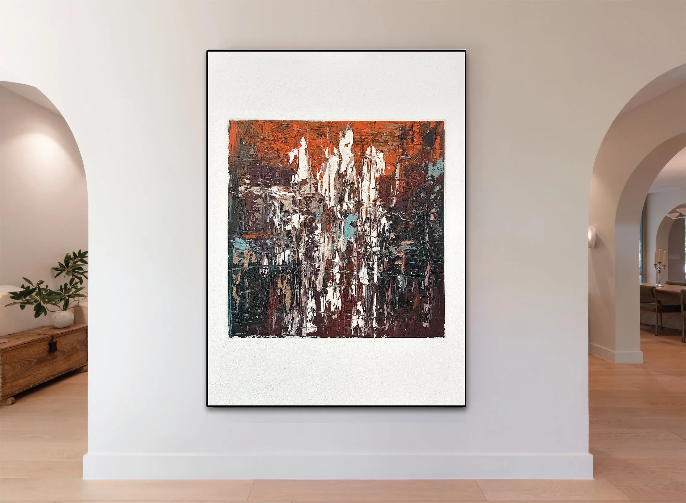 Abstract Oil Painting - Burning Silence