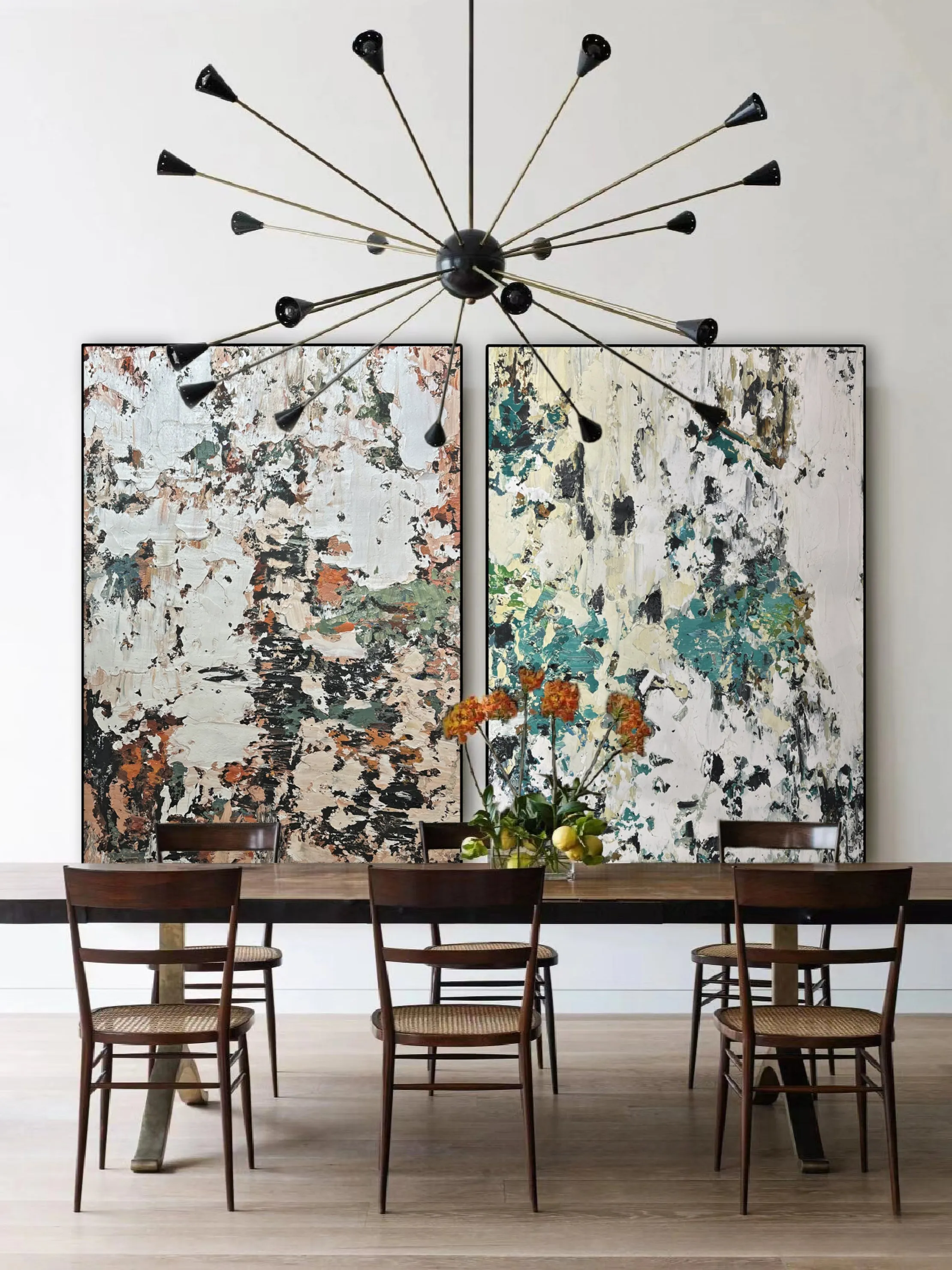 Abstract Oil Painting - The Memories feature Fossilized Memories and Rusted Memories