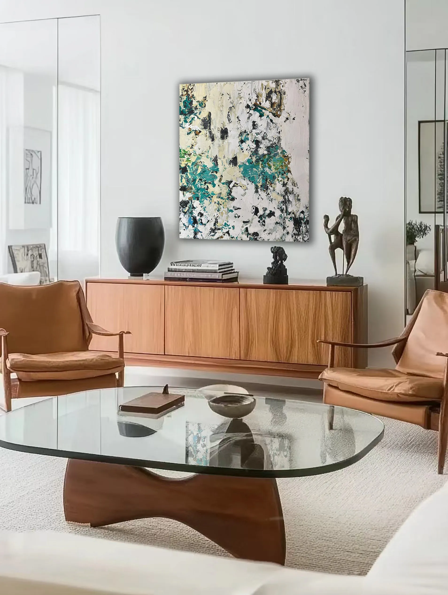 Abstract Oil Painting - The Memories feature Fossilized Memories and Rusted Memories