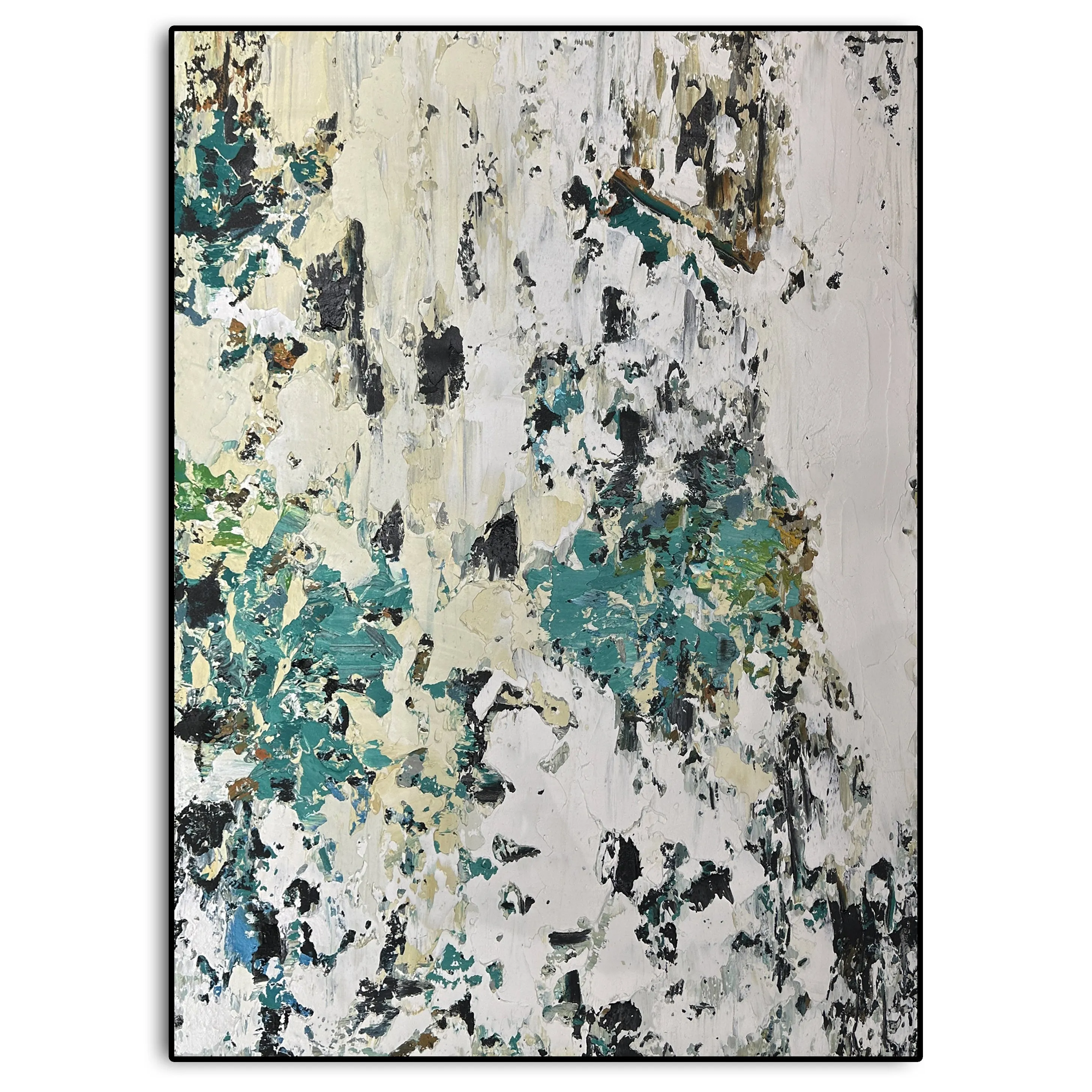 Abstract Oil Painting - The Memories feature Fossilized Memories and Rusted Memories