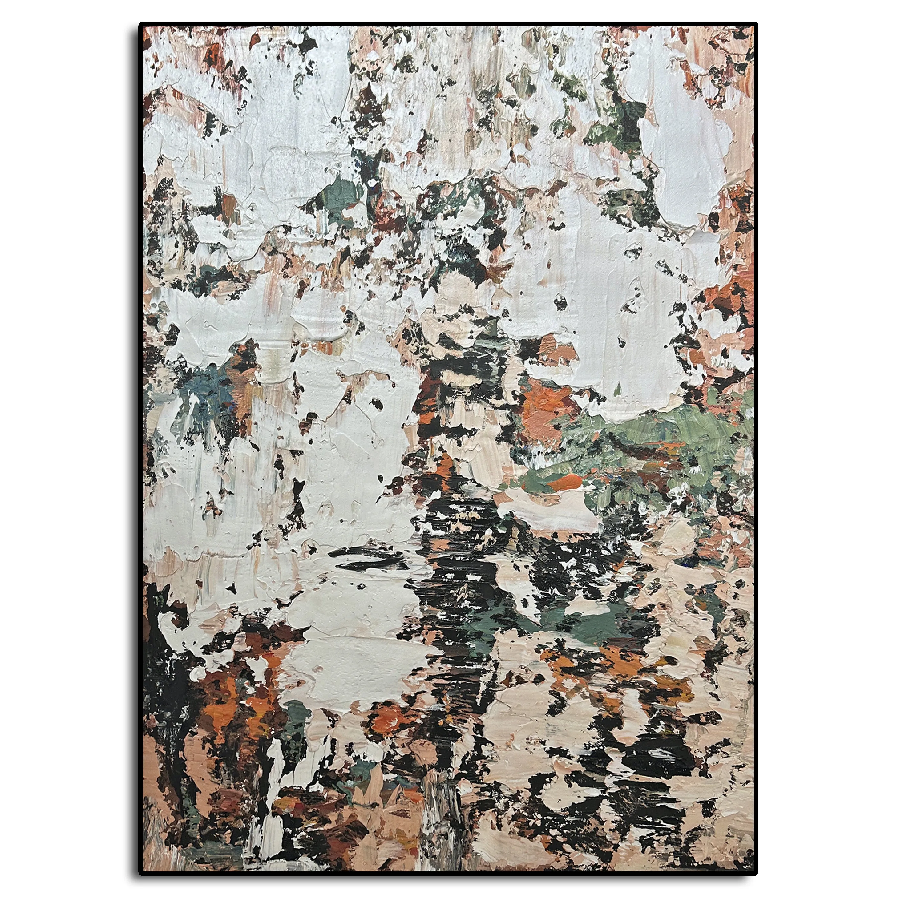 Abstract Oil Painting - The Memories feature Fossilized Memories and Rusted Memories
