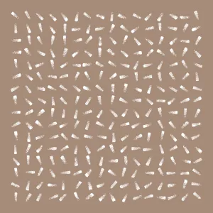 Abstract with brown background and white patterns