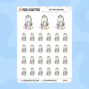 Art Time Unicorn Stickers