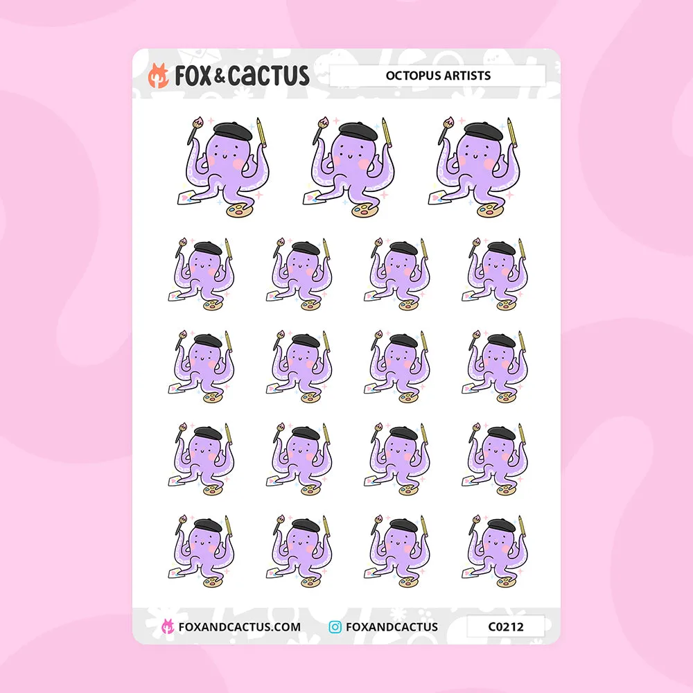 Artist Octopus Stickers