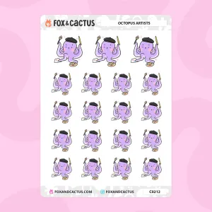 Artist Octopus Stickers
