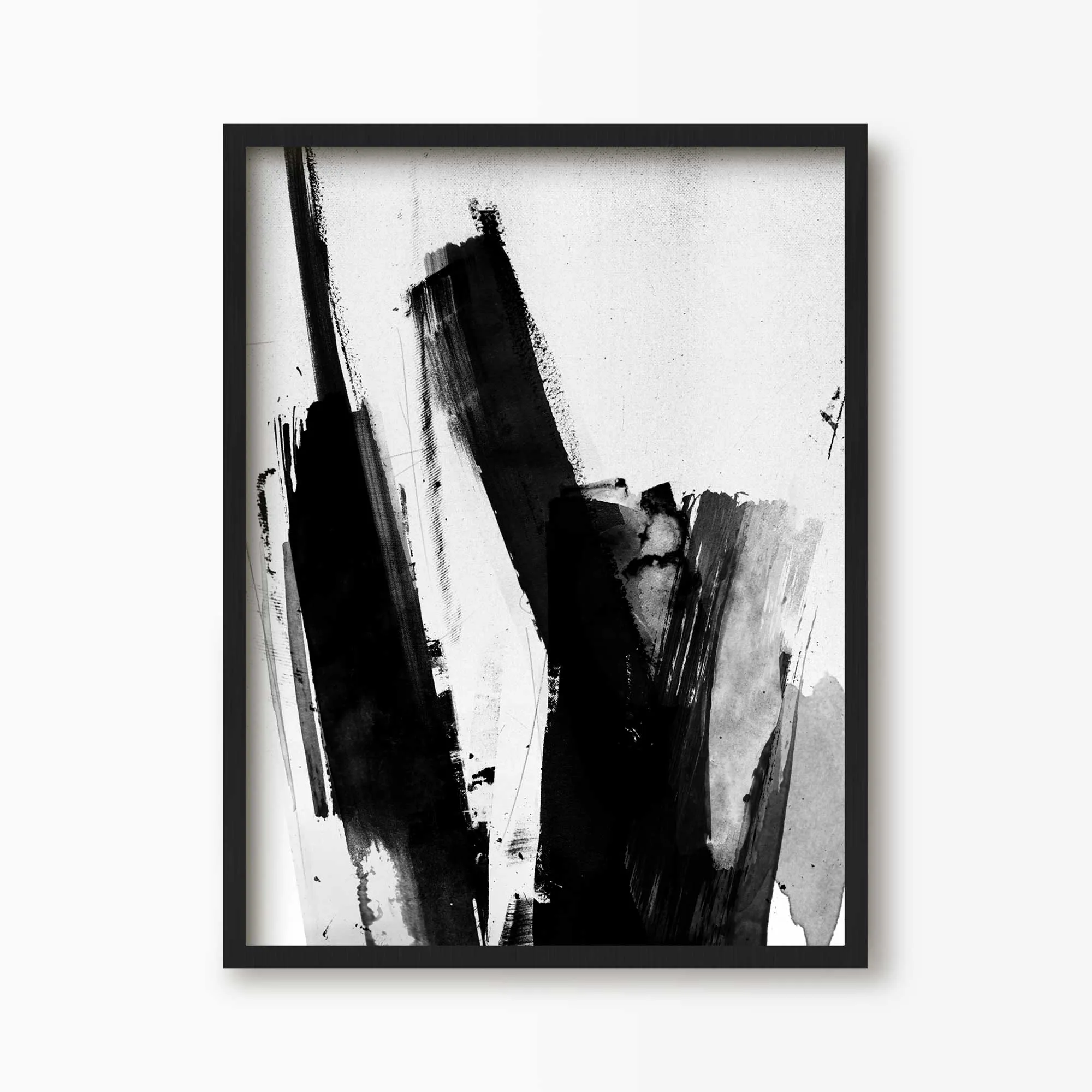 Black and White Abstract Scribble Painting 2
