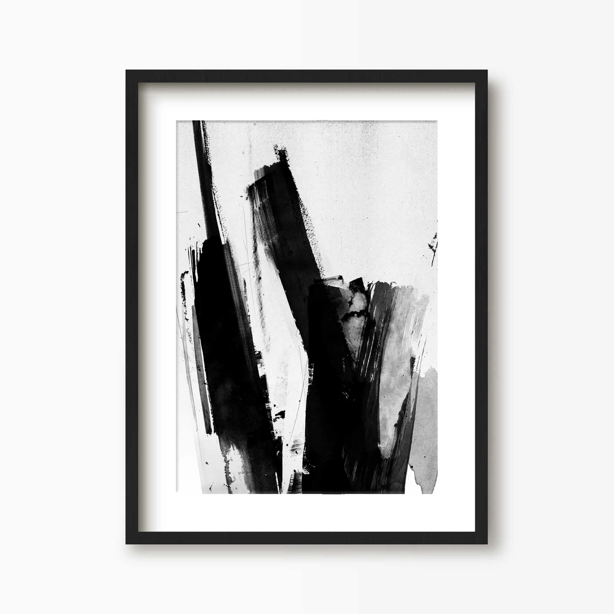Black and White Abstract Scribble Painting 2