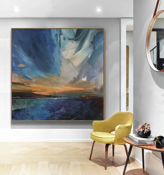 Blue Painting Landscape Abstract Painting Sky Abstract Painting Bp105