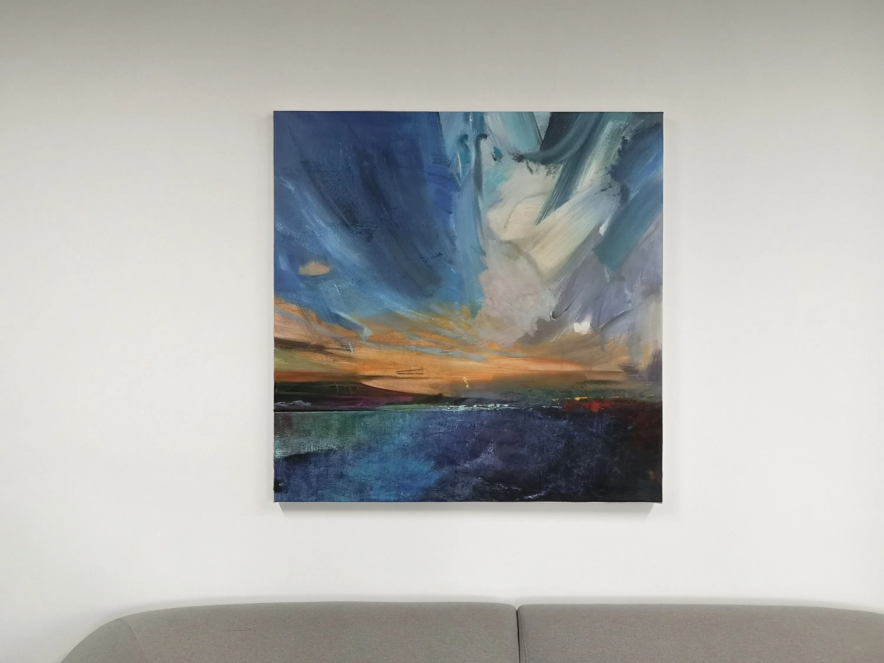 Blue Painting Landscape Abstract Painting Sky Abstract Painting Bp105