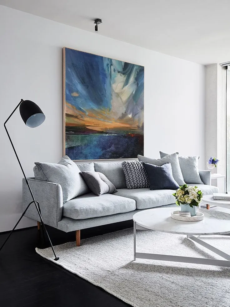 Blue Painting Landscape Abstract Painting Sky Abstract Painting Bp105