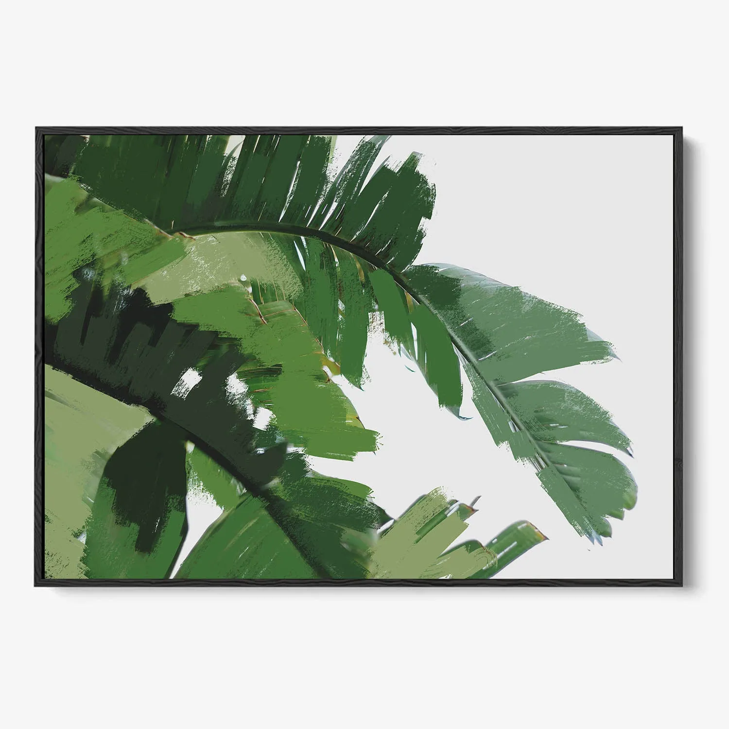 Botanical Palm Leaves Framed Canvas