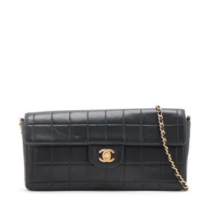 Chanel Chocolate Bar in Chain Shoulder Bag Black Gold  6th
