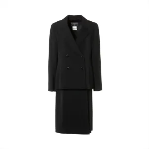 Chanel Coconut Button 98A Wool Setup 38  Black P11490