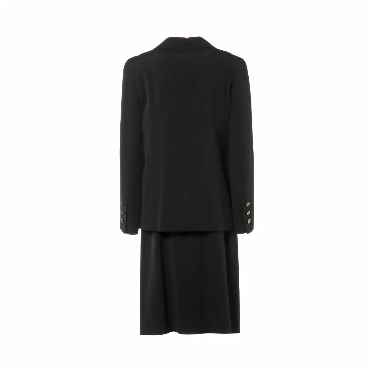 Chanel Coconut Button 98A Wool Setup 38  Black P11490