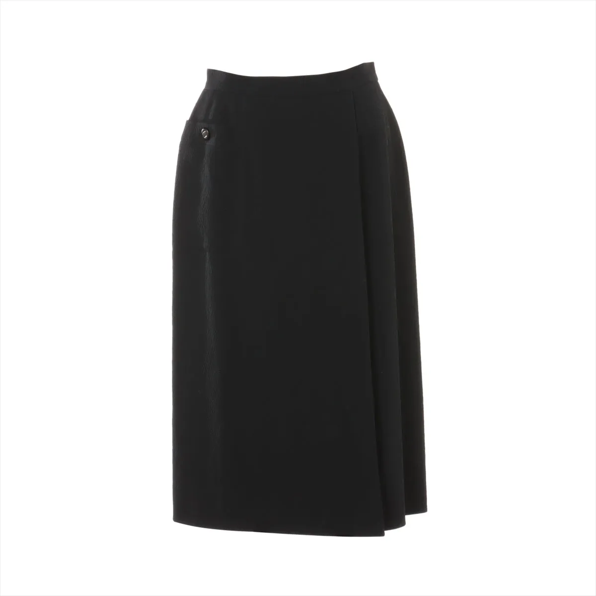 Chanel Coconut Button 98A Wool Setup 38  Black P11490