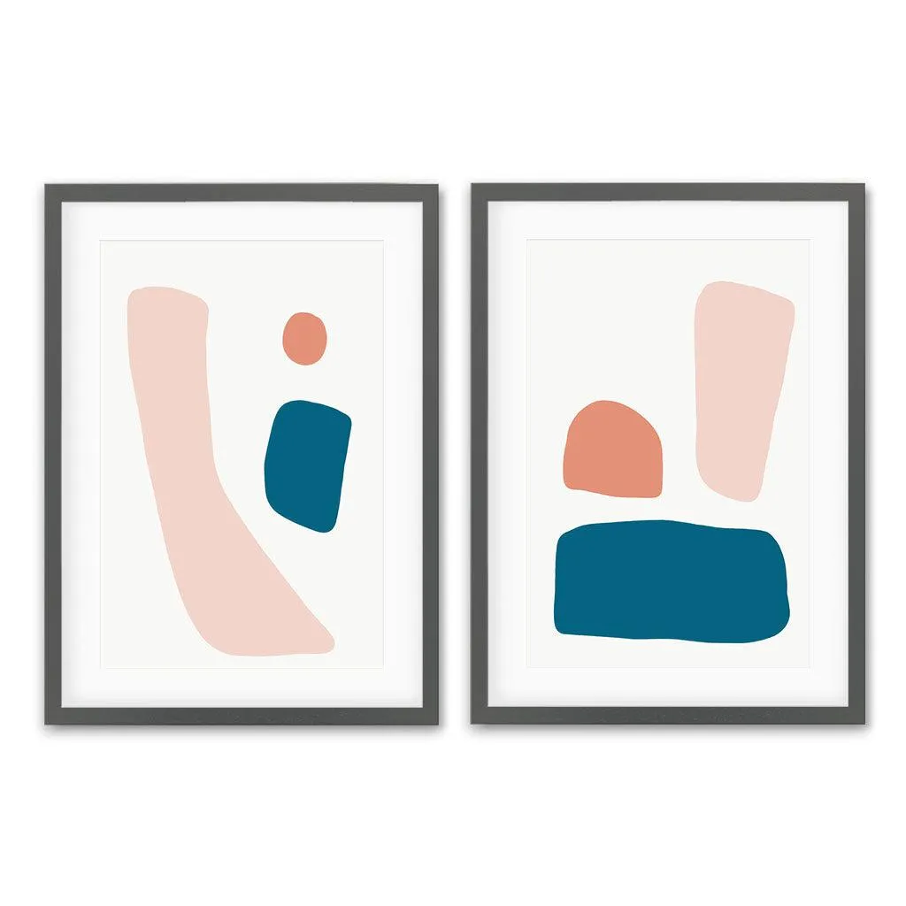 Colourful Shapes - Print Set Of 2