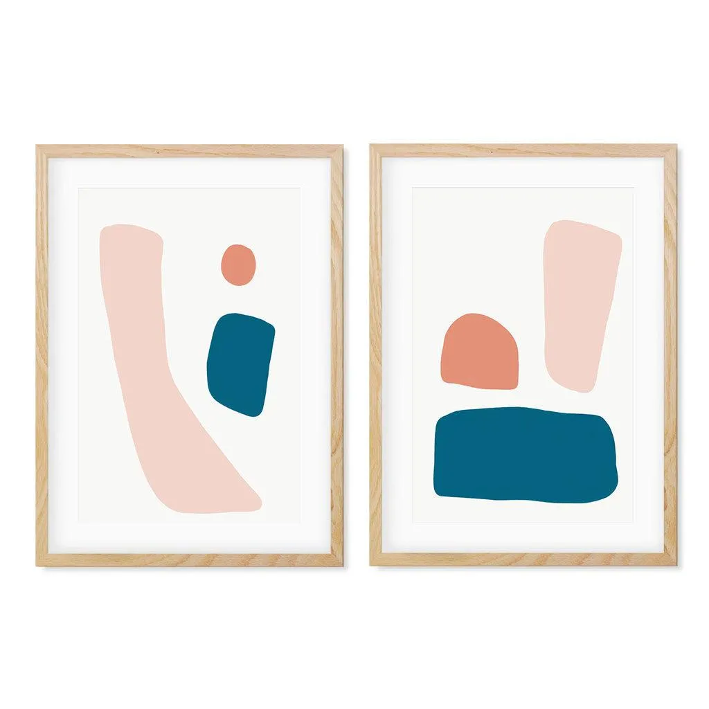 Colourful Shapes - Print Set Of 2