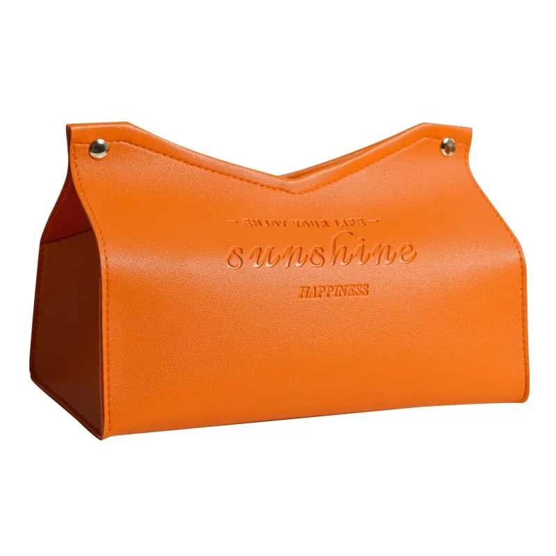 Cyflymder Leather Tissue Box Car Toilet Pumping box Home Living Room Decoration Bedroom Kitchen Desktop Nordic Large Storage Box Wholesale