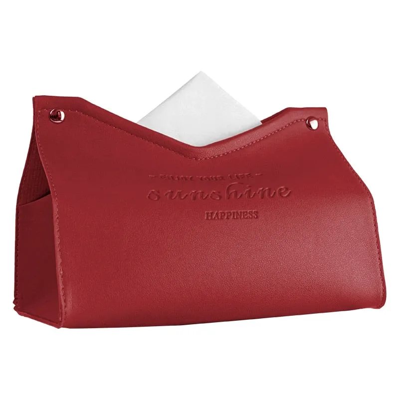 Cyflymder Leather Tissue Box Car Toilet Pumping box Home Living Room Decoration Bedroom Kitchen Desktop Nordic Large Storage Box Wholesale