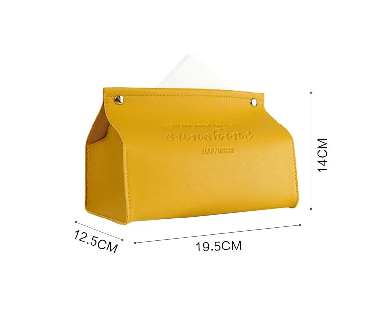 Cyflymder Leather Tissue Box Car Toilet Pumping box Home Living Room Decoration Bedroom Kitchen Desktop Nordic Large Storage Box Wholesale