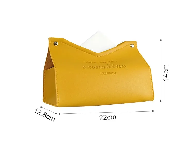 Cyflymder Leather Tissue Box Car Toilet Pumping box Home Living Room Decoration Bedroom Kitchen Desktop Nordic Large Storage Box Wholesale