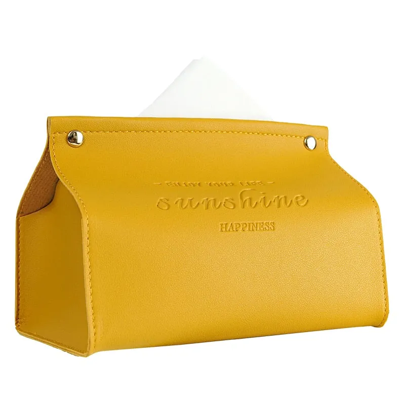 Cyflymder Leather Tissue Box Car Toilet Pumping box Home Living Room Decoration Bedroom Kitchen Desktop Nordic Large Storage Box Wholesale