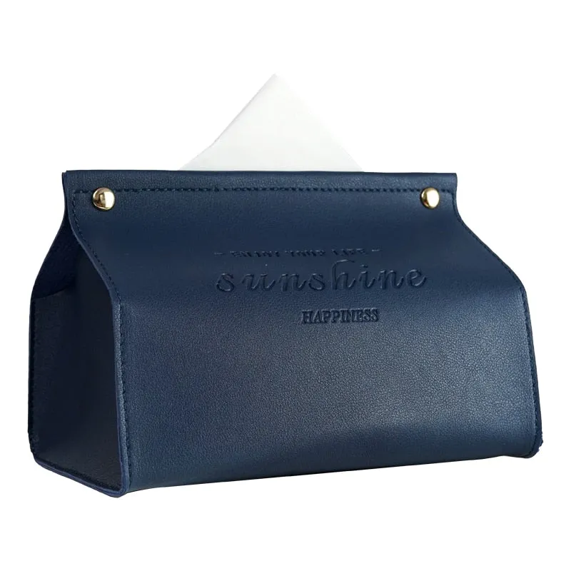 Cyflymder Leather Tissue Box Car Toilet Pumping box Home Living Room Decoration Bedroom Kitchen Desktop Nordic Large Storage Box Wholesale