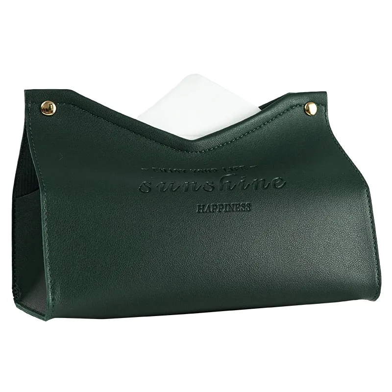 Cyflymder Leather Tissue Box Car Toilet Pumping box Home Living Room Decoration Bedroom Kitchen Desktop Nordic Large Storage Box Wholesale