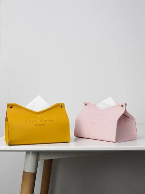 Cyflymder Leather Tissue Box Car Toilet Pumping box Home Living Room Decoration Bedroom Kitchen Desktop Nordic Large Storage Box Wholesale