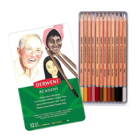 Derwent Academy Watercolour Skin Tone Set 12pc