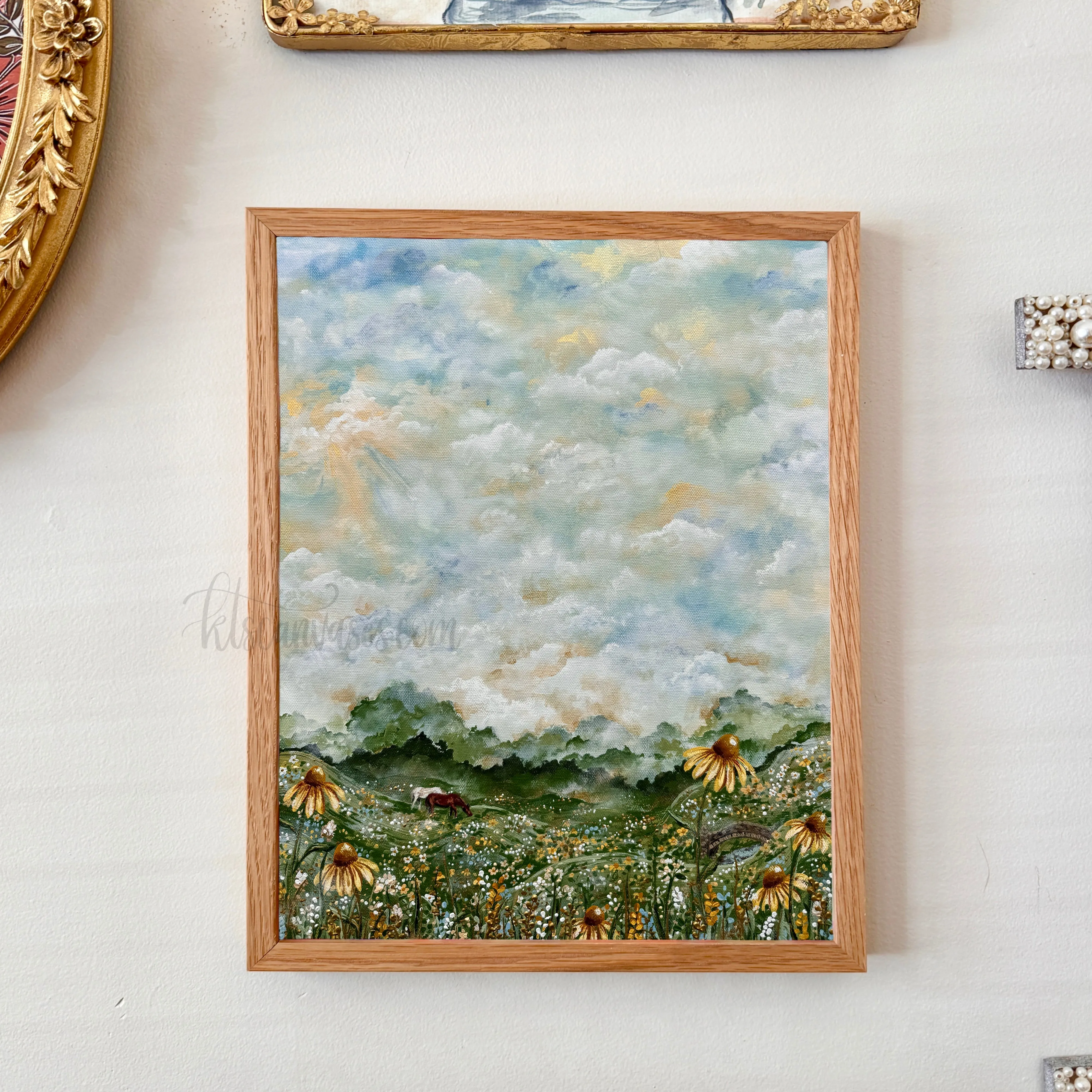Floral Countryside at Dawn No. 1 Art Print