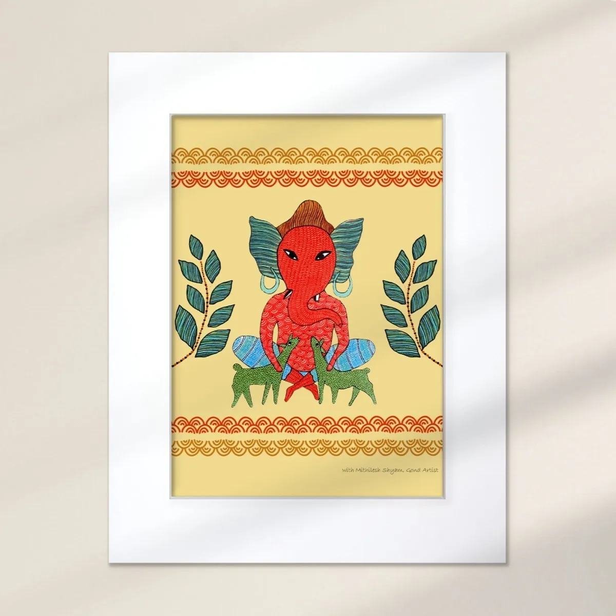 Gond Art Of Forest Ganesha