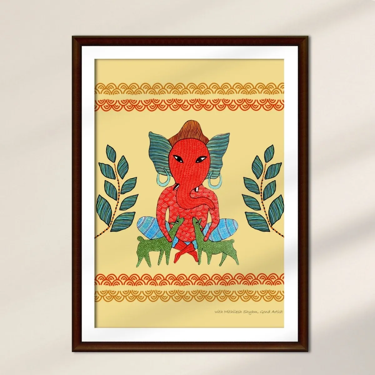 Gond Art Of Forest Ganesha