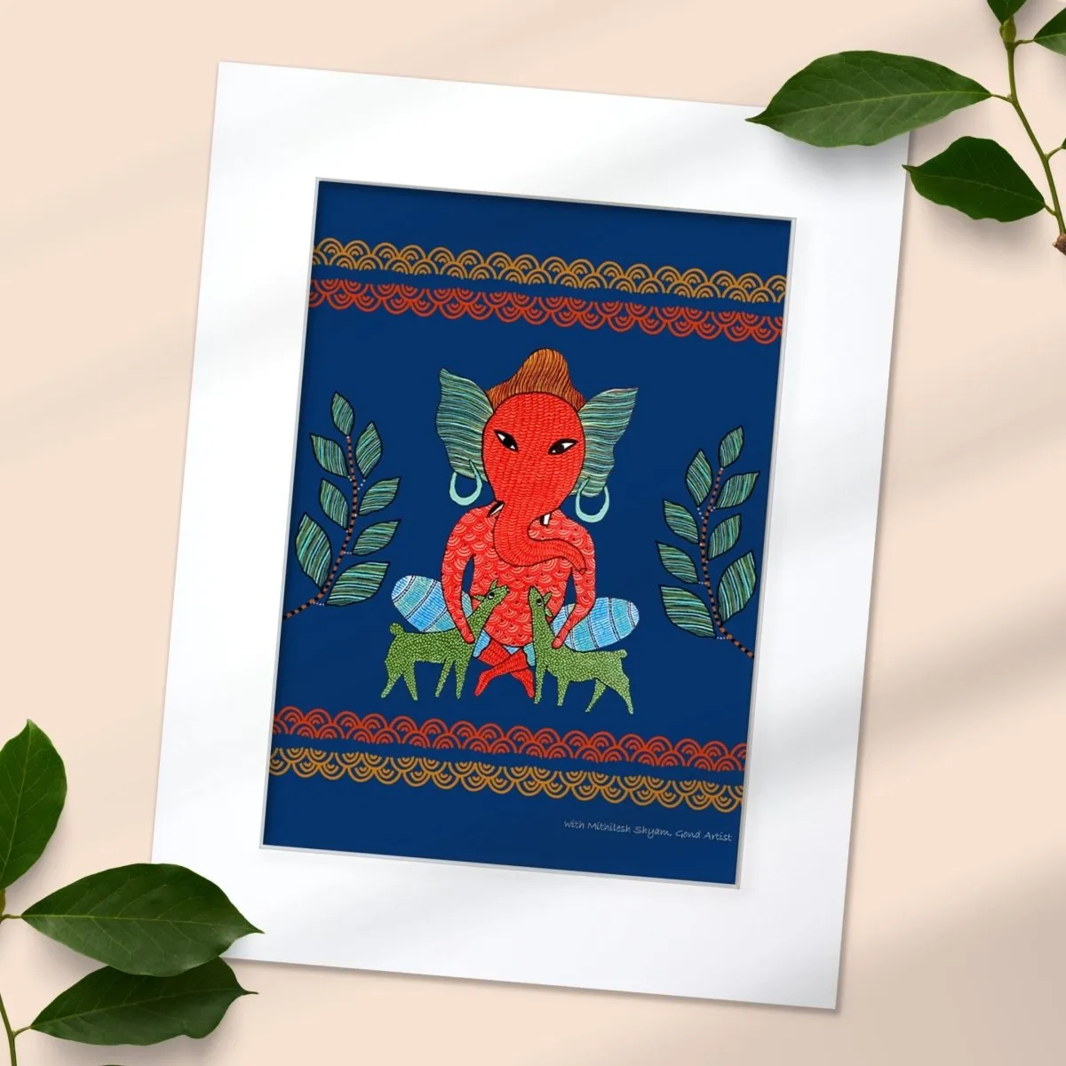 Gond Art Of Forest Ganesha