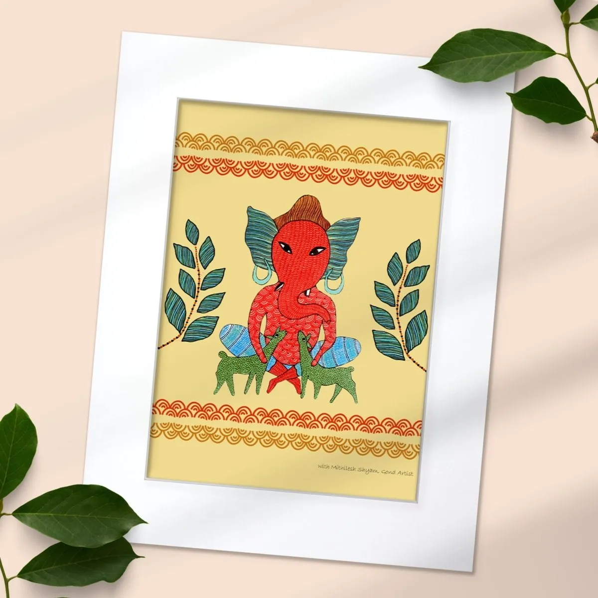 Gond Art Of Forest Ganesha