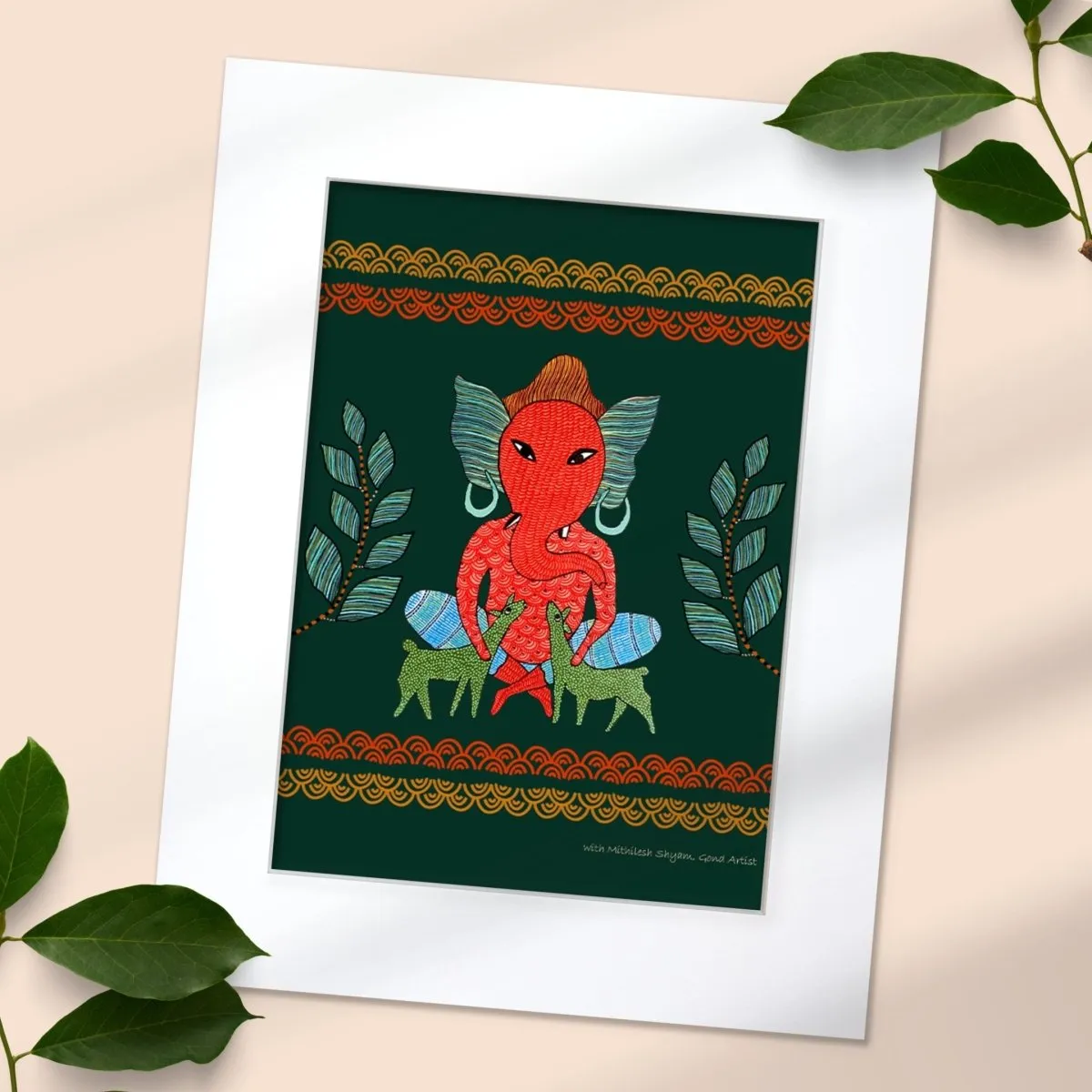 Gond Art Of Forest Ganesha