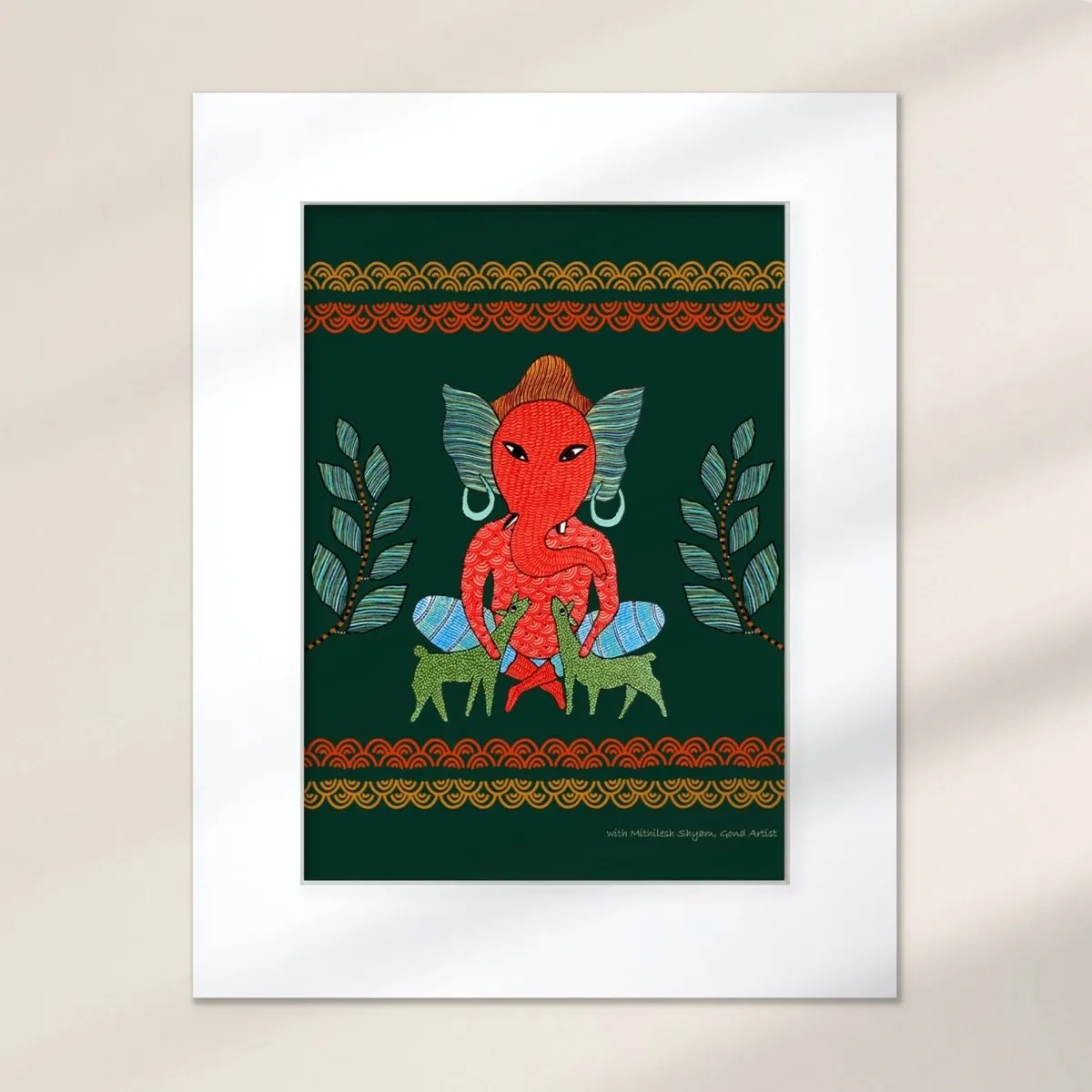Gond Art Of Forest Ganesha