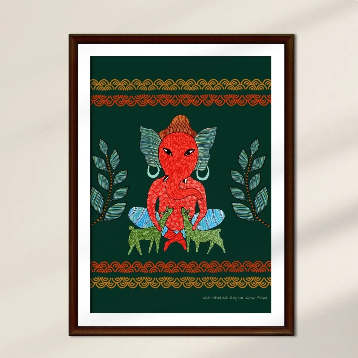 Gond Art Of Forest Ganesha