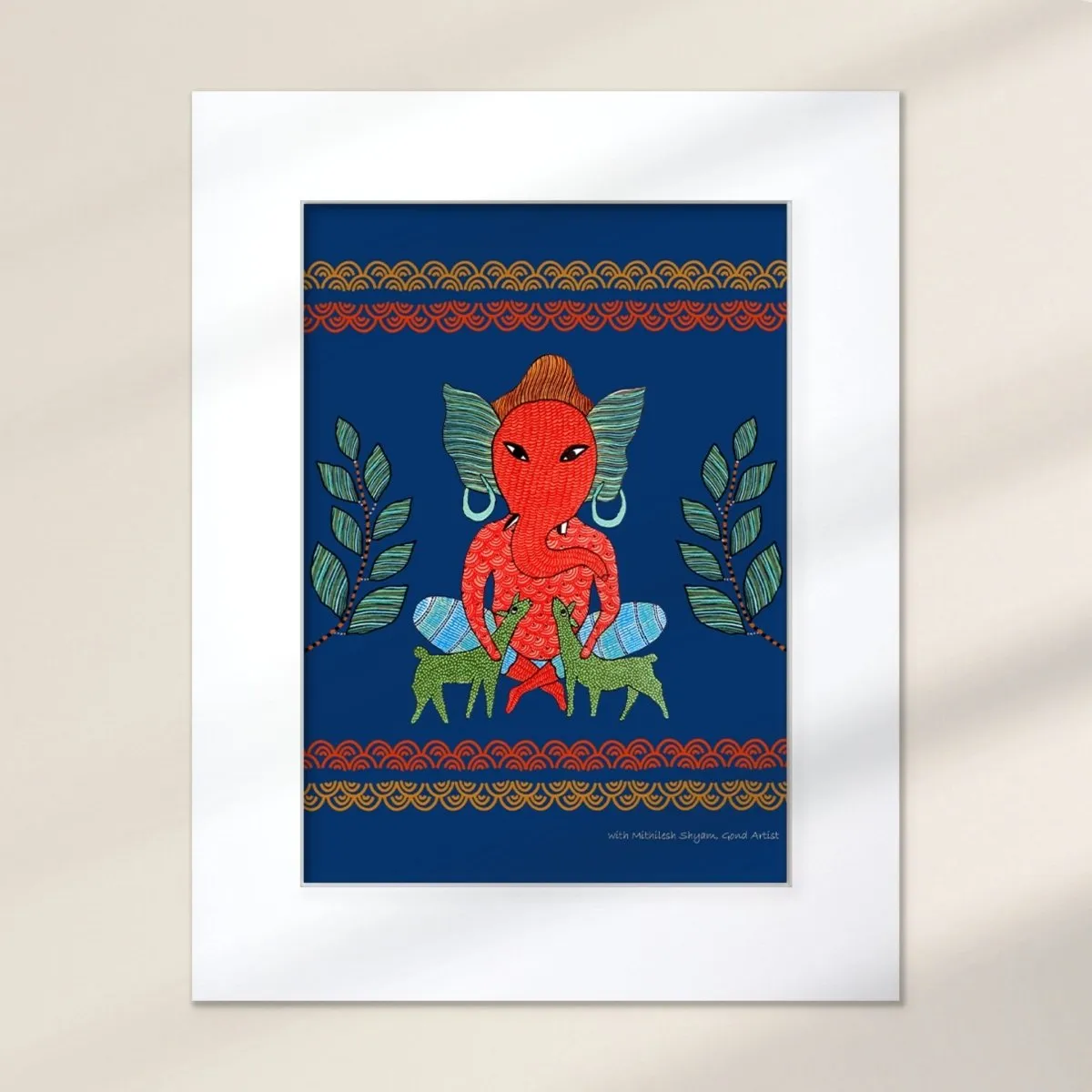 Gond Art Of Forest Ganesha