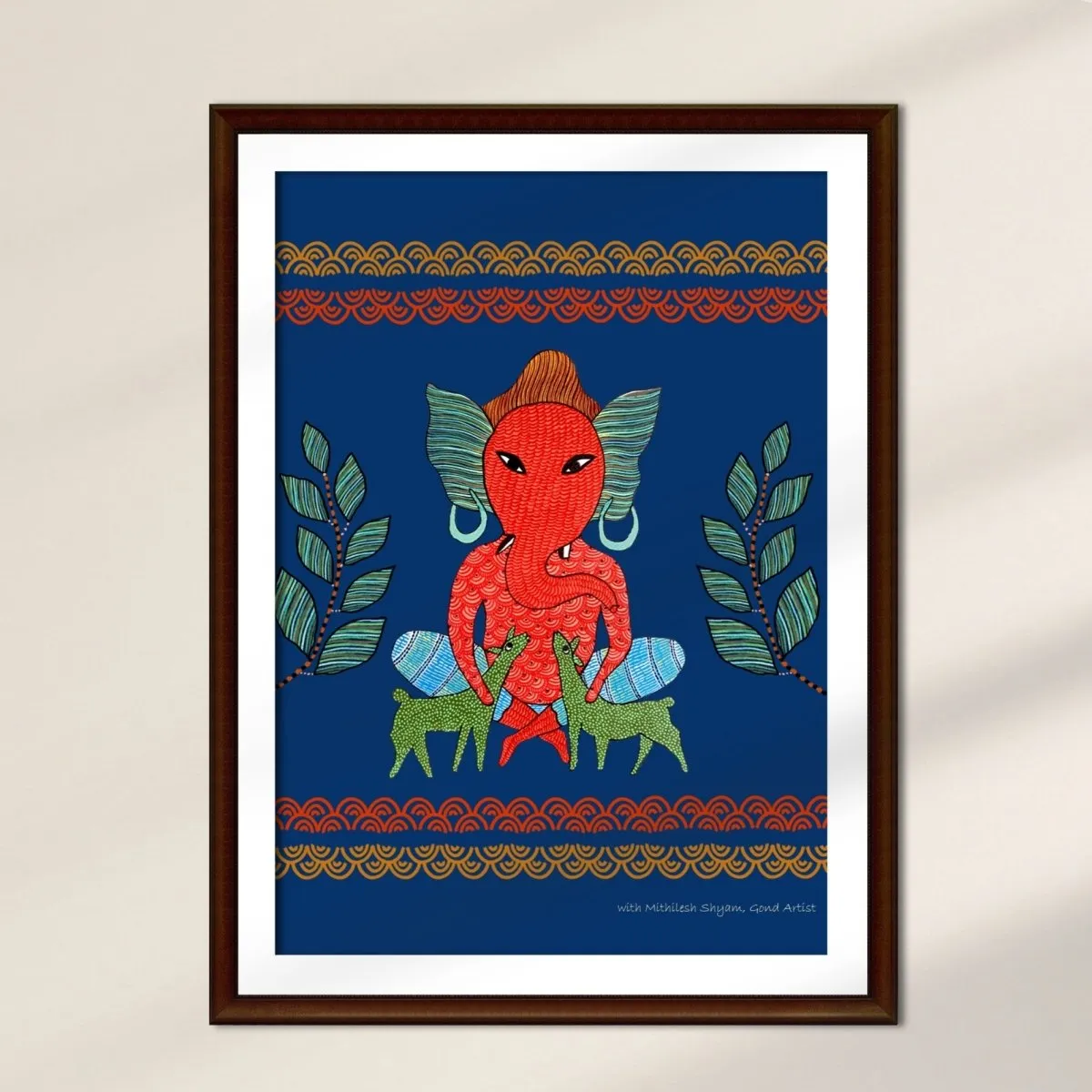 Gond Art Of Forest Ganesha