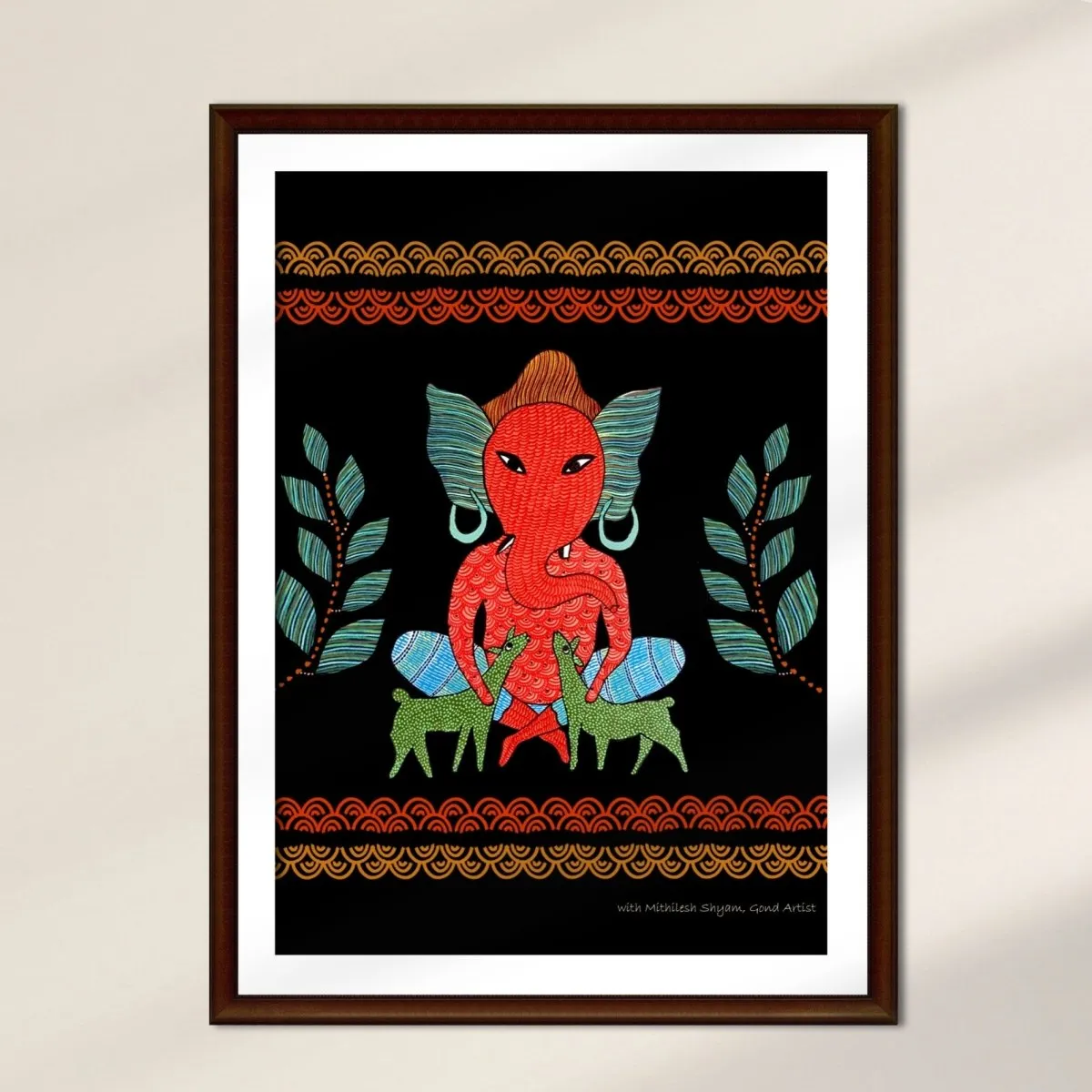 Gond Art Of Forest Ganesha