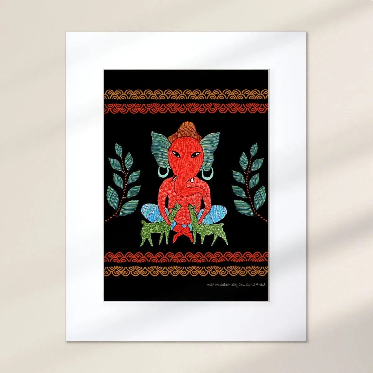 Gond Art Of Forest Ganesha