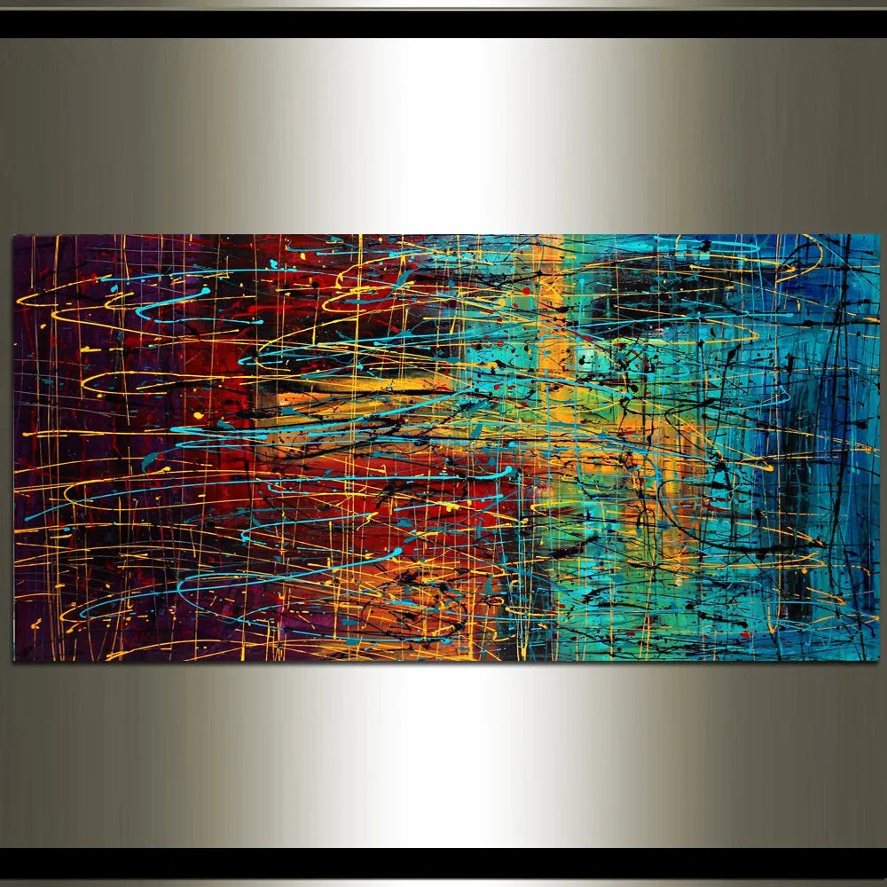 Jackson Pollock Style Abstract art large Wall Art - Luxury Feelings