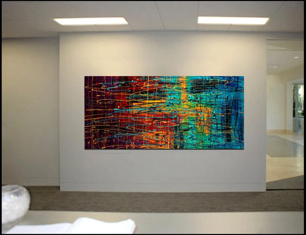 Jackson Pollock Style Abstract art large Wall Art - Luxury Feelings