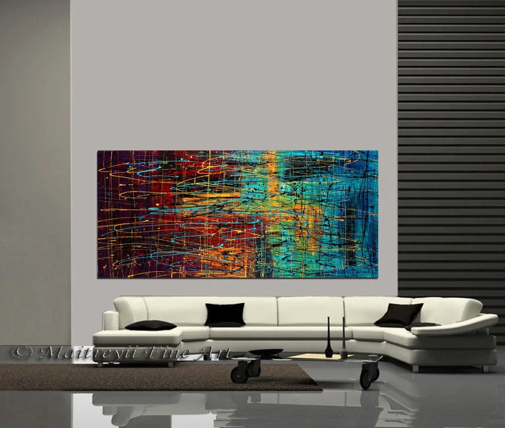 Jackson Pollock Style Abstract art large Wall Art - Luxury Feelings