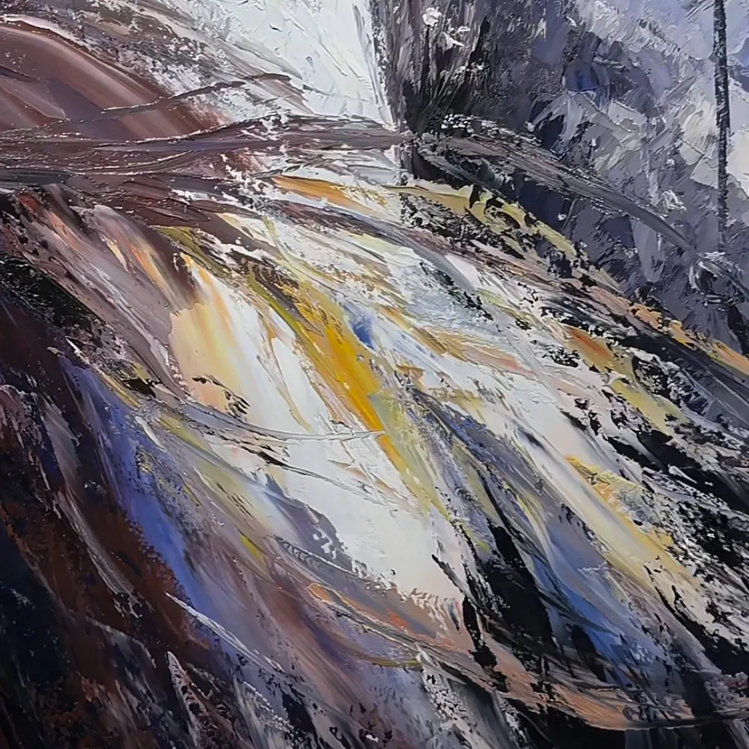 Modern Oil Painting - Her Reluctant Gaze