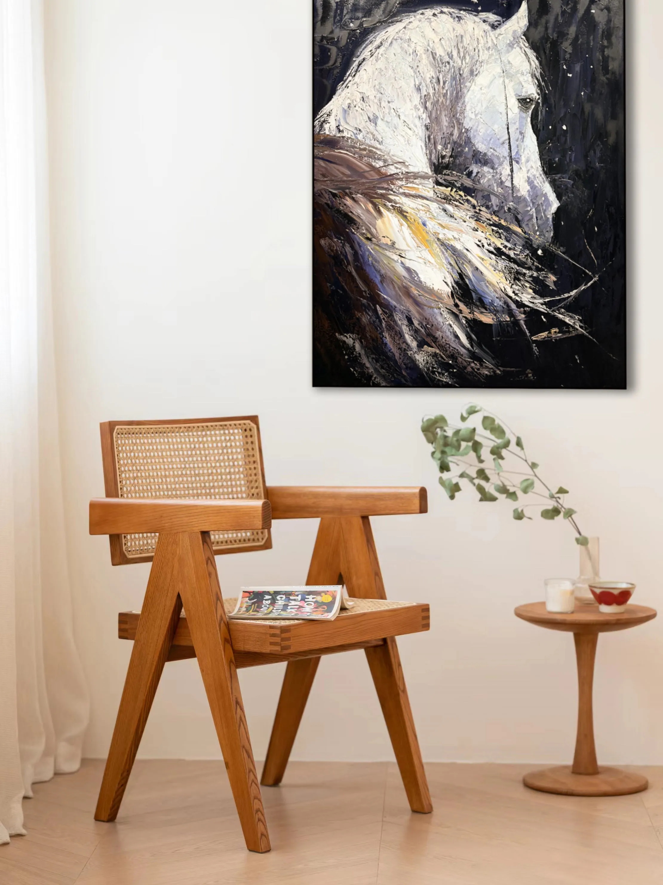 Modern Oil Painting - Her Reluctant Gaze