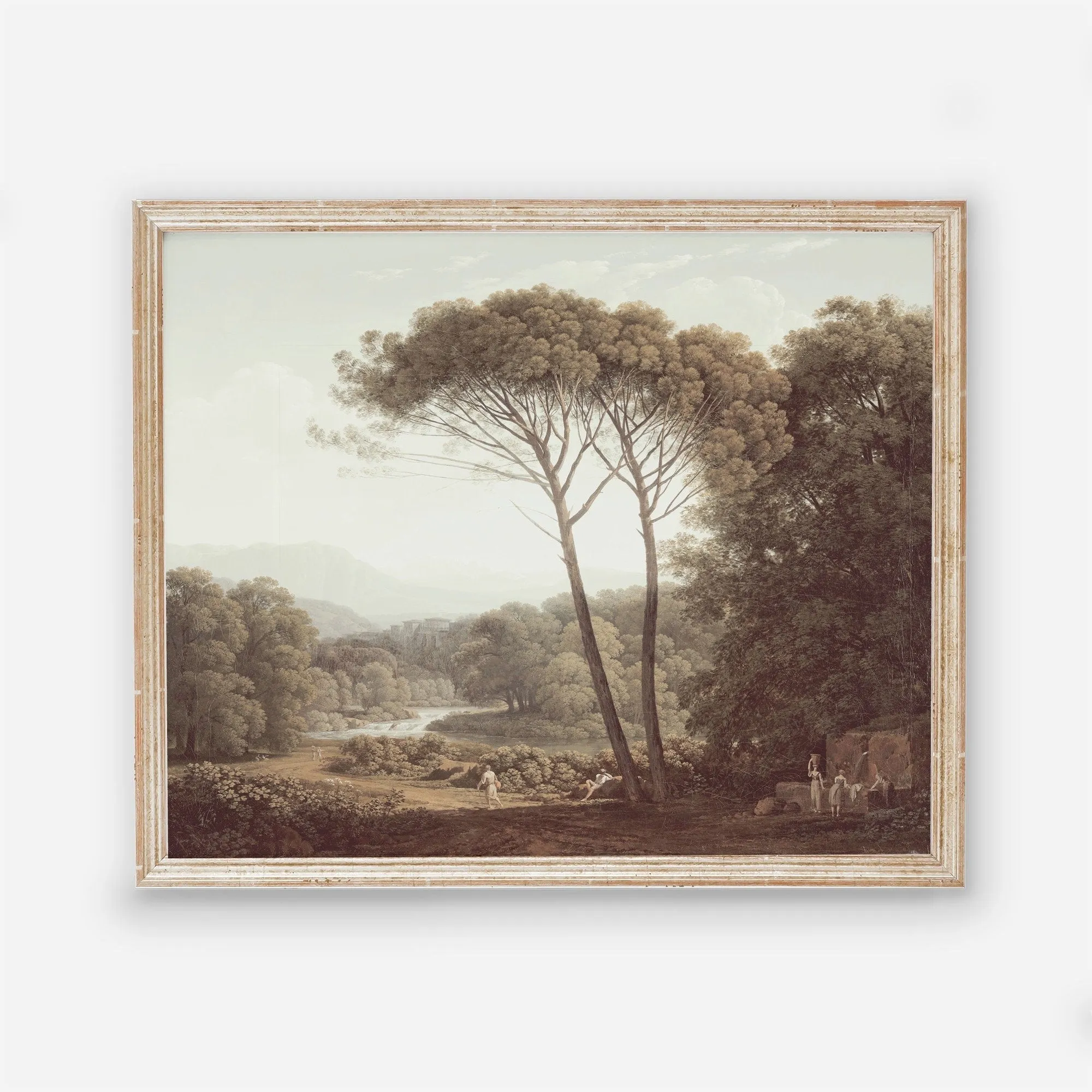 Vintage Italian Landscape Wall Art by Dutch Painter